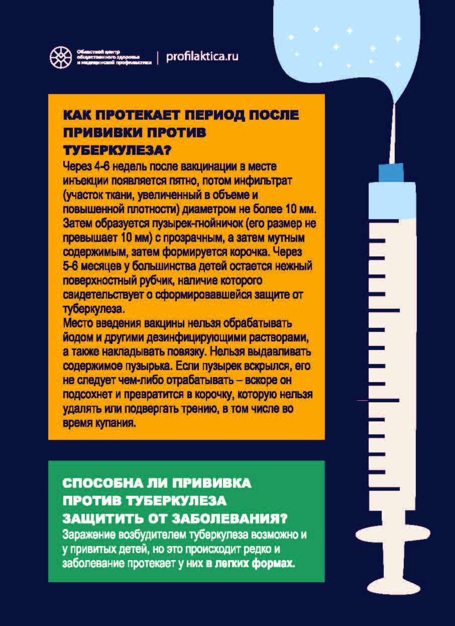 Флаер Вакцинопрофилактика туберкулеза А6 Страница 2