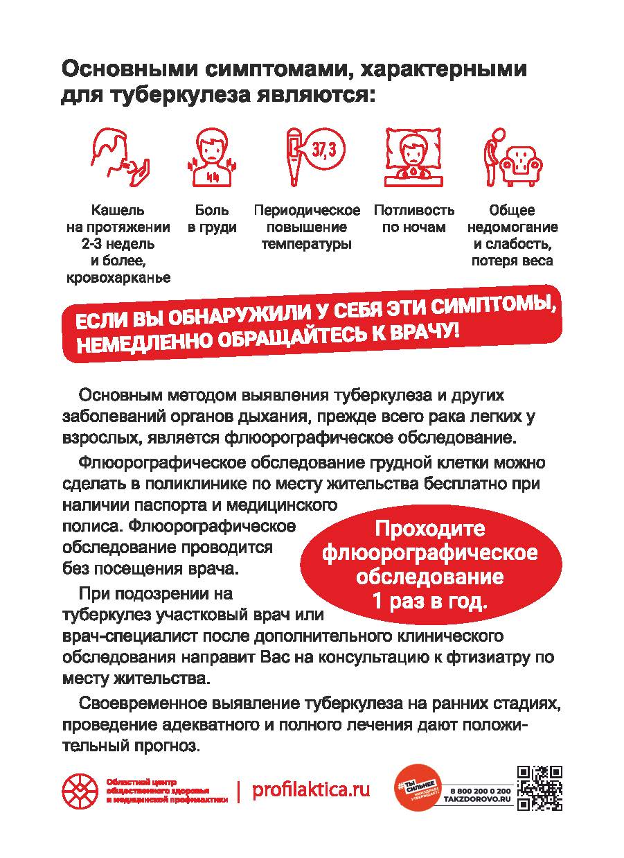 Флаер Профилактика Туберкулеза взрослые А6 Страница 2